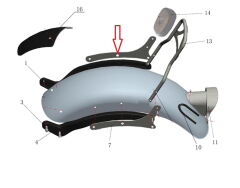 REGAL RAPTOR Daytona 125 Arka Sissy Bar Baglantı Braketi Sağ