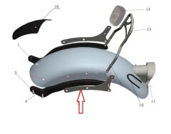 REGAL RAPTOR Daytona 125 Arka Sissy Bar Baglantı Braketi Sol