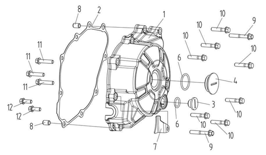 VOGE R125 STATÖR KAPAĞI