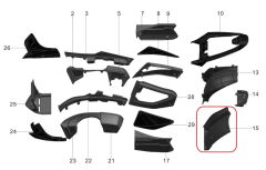 REGAL RAPTOR Pılder 125 Arka Çamurluk Üst Granajı