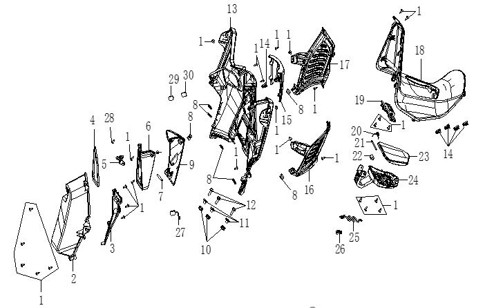 VOGE SR1 ADV YAKIT TANKI İÇ KAPAK BRAKETİ