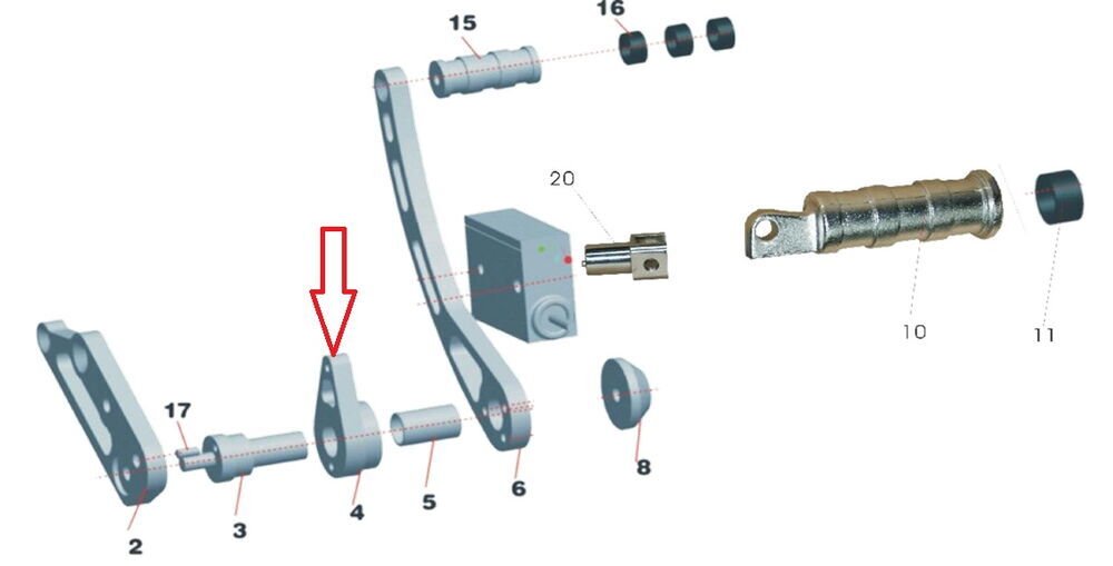 REGAL RAPTOR Daytona 125 Arka Fren Levye Sabitleyicisi