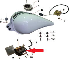 REGAL RAPTOR Daytona 125 Benzin Pompası Komple