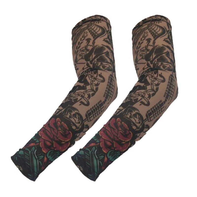 GİYİLEBİLİR KOL DÖVMESİ & KOL ÇORABI 3D BASKILI 2 ADET 009