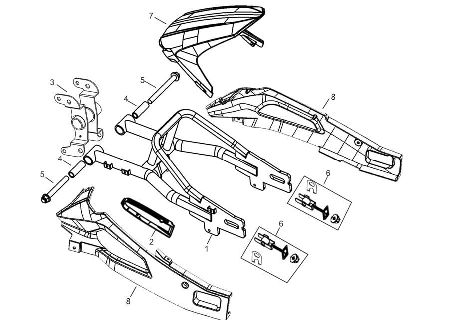 YUKİ GP-2 TARO 125 R ARKA SALINCAK