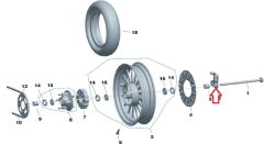 REGAL RAPTOR Daytona 125 Arka Teker Mil Sabitleme