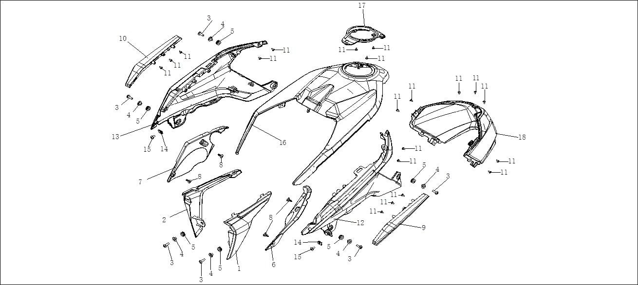 VOGE R125 YAKIT TANKI ORTA PLS