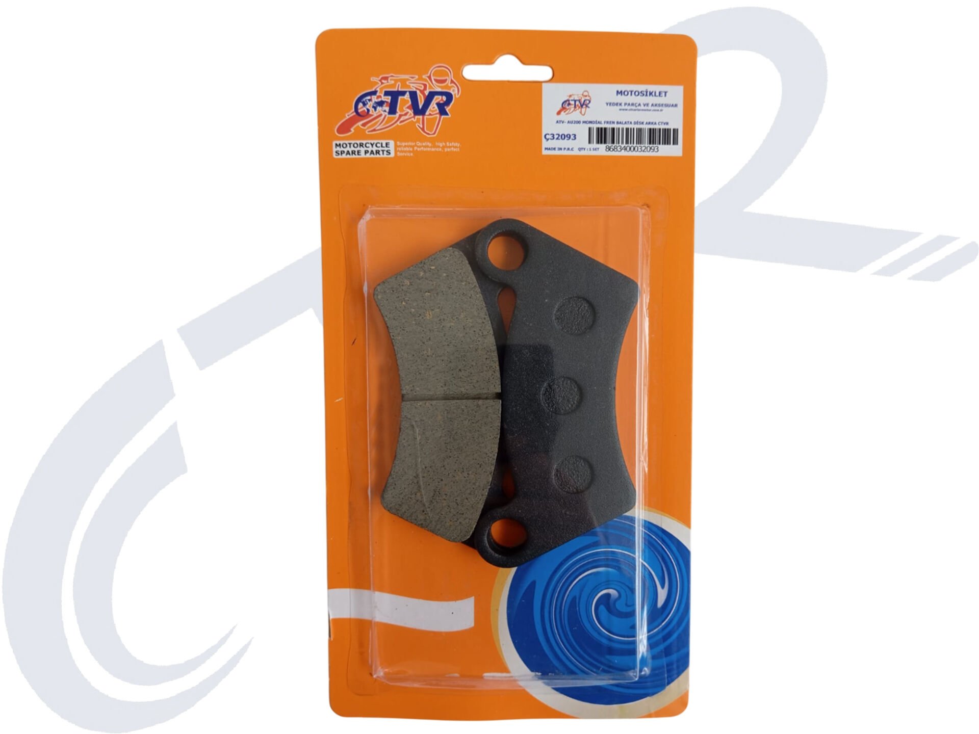 ATV AU200 MONDİAL FREN BALATA DİSK ARKA CTVR