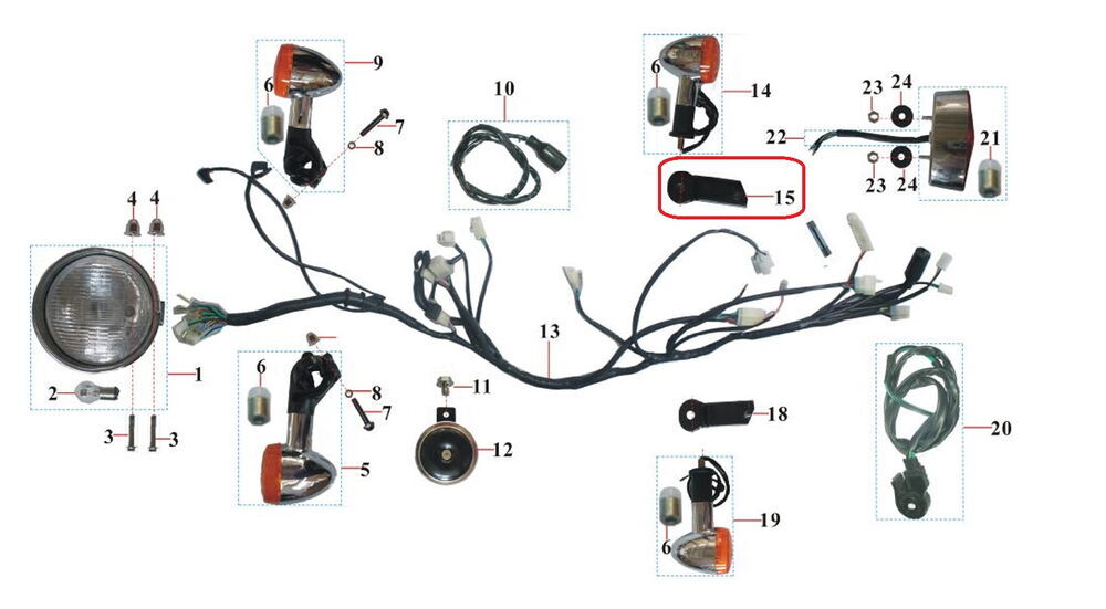 REGAL RAPTOR DD-250E-9B Arka Sinyal Braketi Sağ