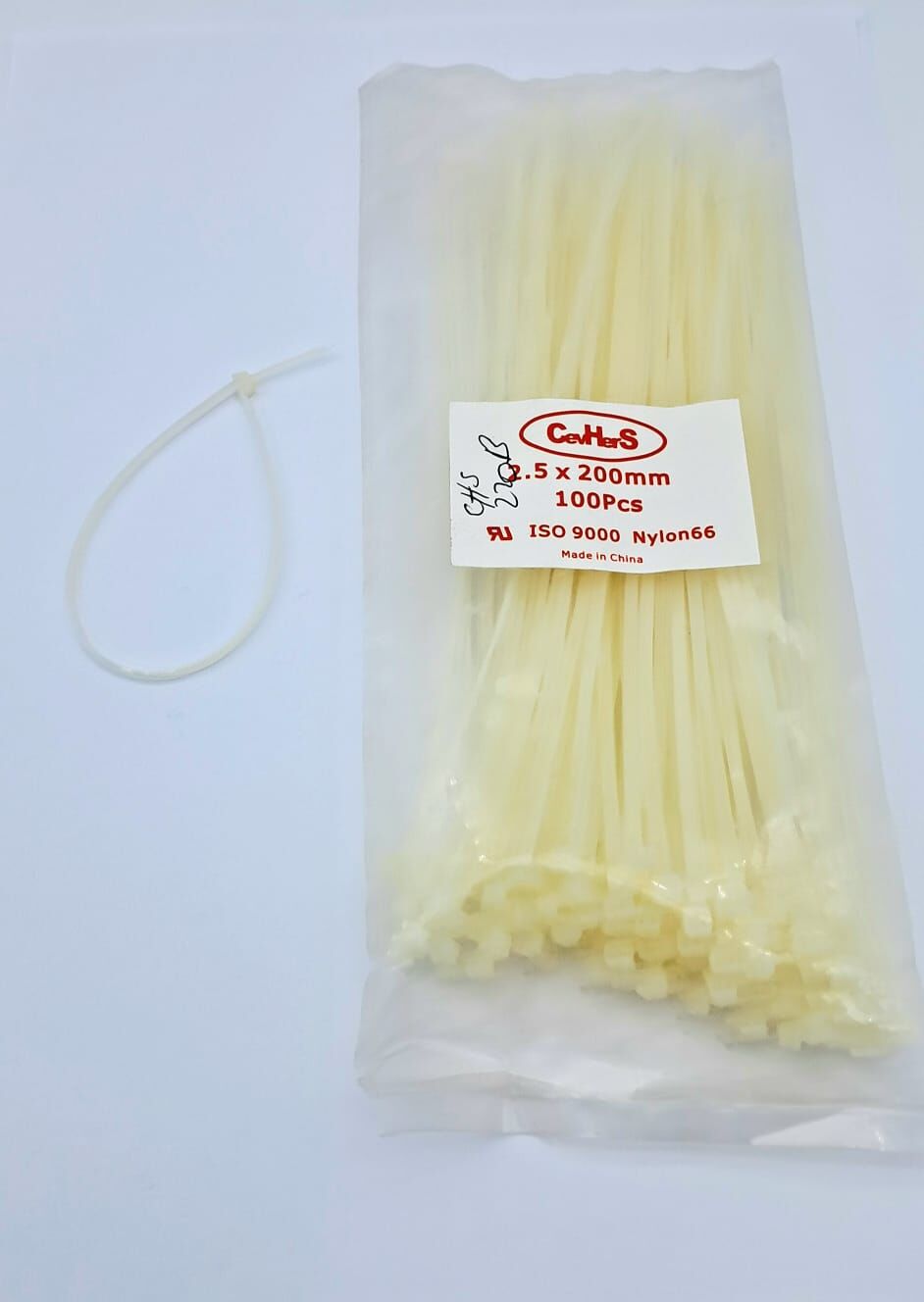 KYMCO AK 550 CIRT 2,5 MM X 200MM KABLO BAĞI İTHAL BEYAZ  (1 PAKET = 100 ADET )