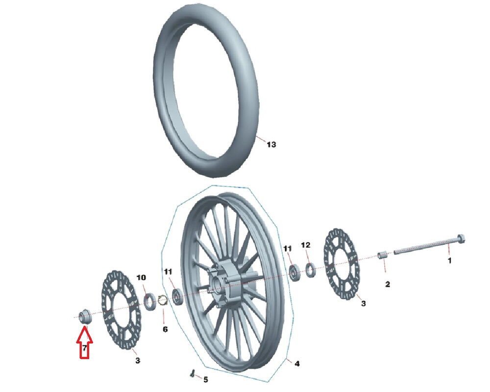 REGAL RAPTOR Daytona 125 Ön Teker Burc 2
