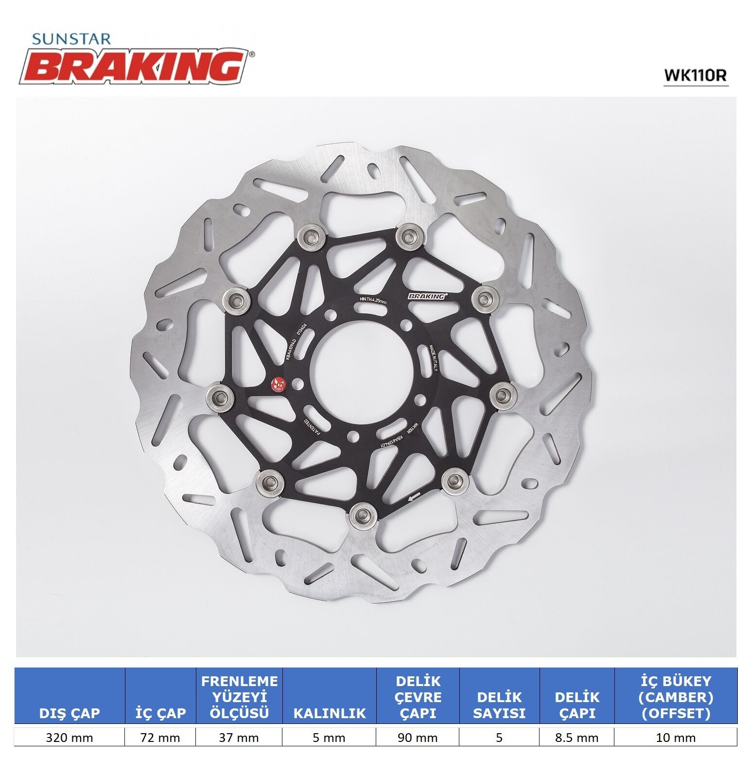 Ducati MONSTER 796 DUCATI DALGALI ÖN PERFORMANS FREN DİSKİ (SAĞ)
