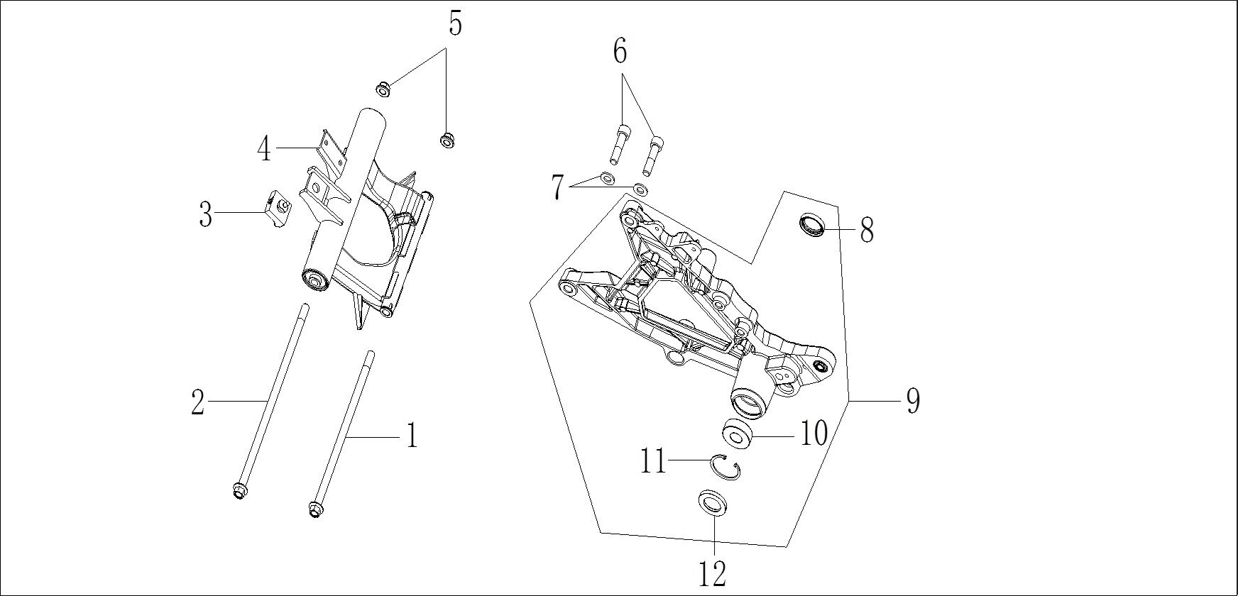 VOGE SR1 125 MOTOR ASKI MİLİ ARKA