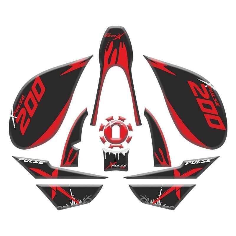 HERO XPULSE 200 2020 - 2025 UYUMLU TANK PAD SET 003