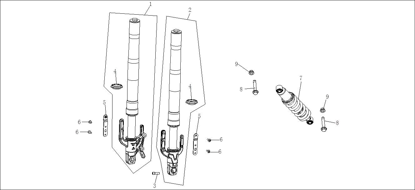 VOGE R125 ÖN AMORTİSÖR SOL