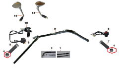 REGAL RAPTOR Daytona 125 Gidon Topuzu Takım