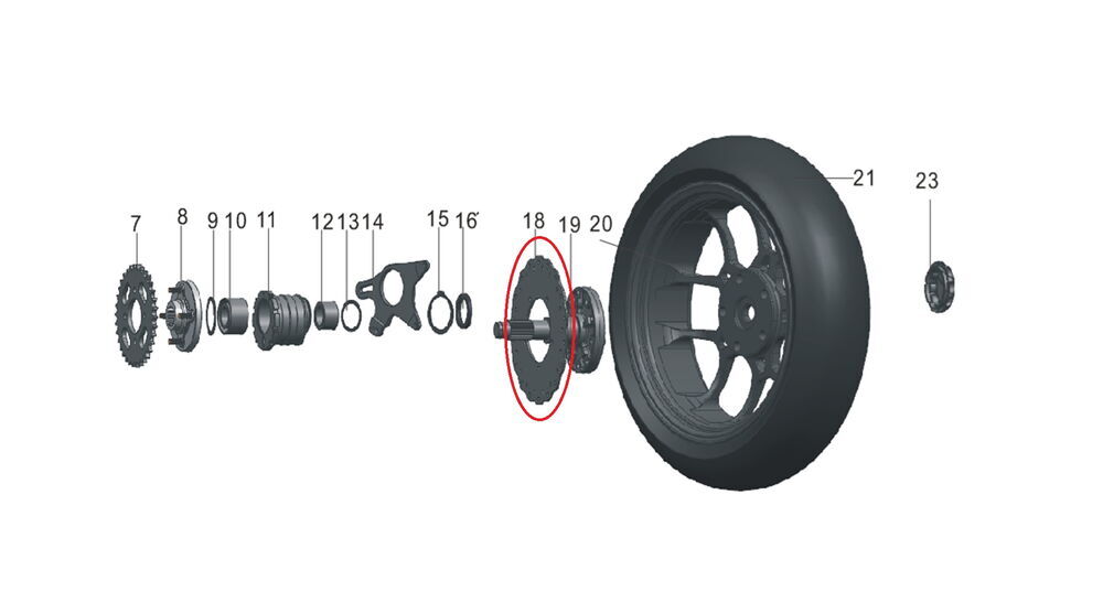 REGAL RAPTOR Pılder 125 Arka Disk