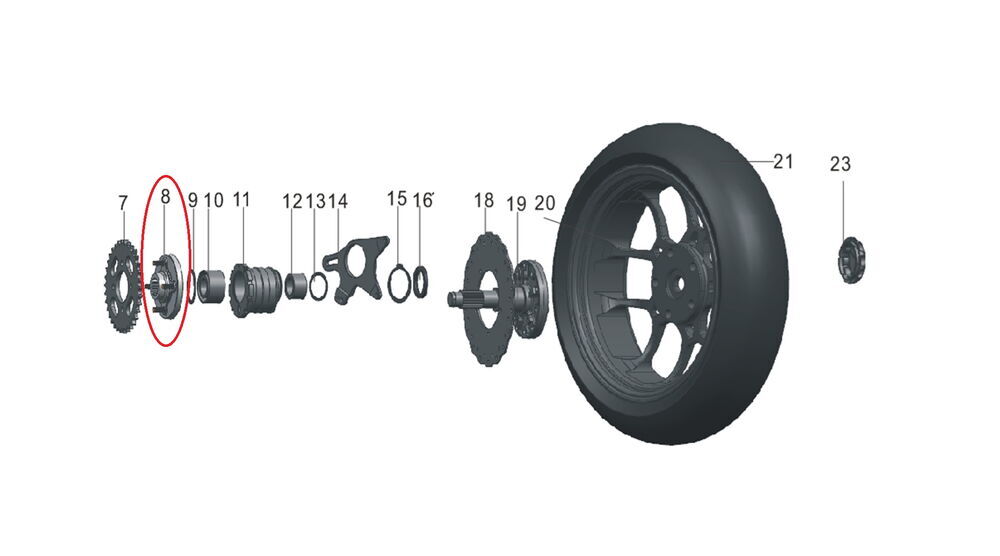 REGAL RAPTOR Pılder 125 Arka Arka Dişli Göbeği