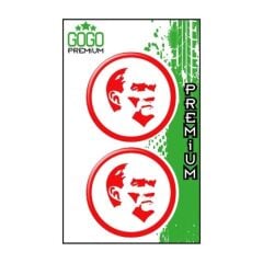 ATATÜRK 2 (5X5 cm) İKİLİ DAMLA ETİKET