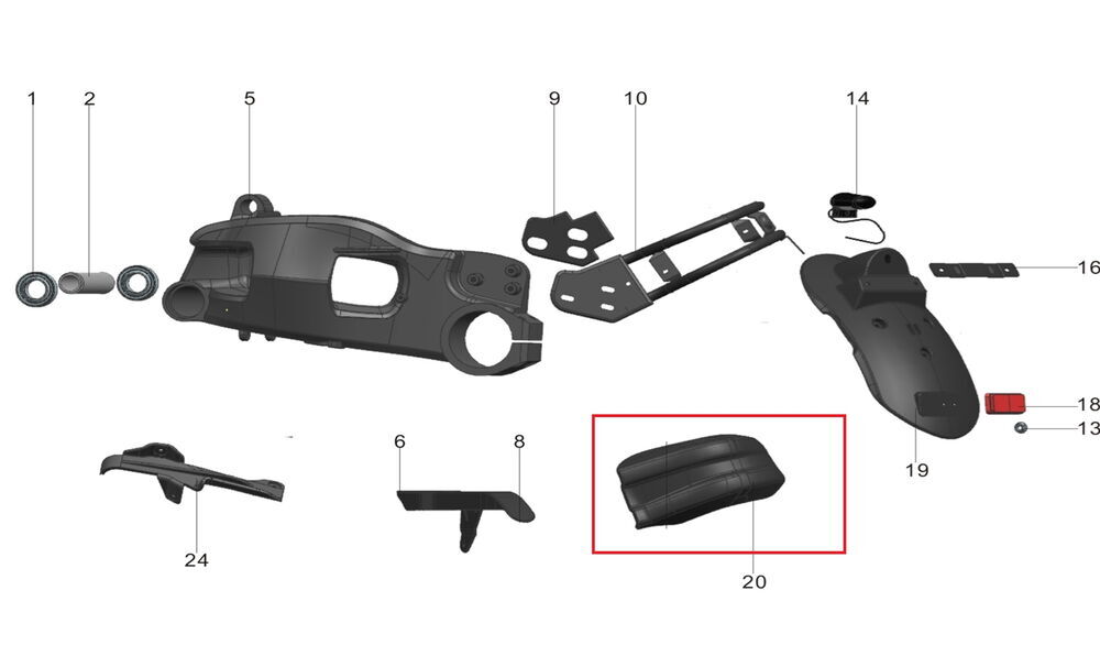 REGAL RAPTOR Pılder 125 Arka İç Çamurluk