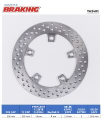 Yamaha YZF R1 1000 YAMAHA R6 / R1 / MT-10 YUVARLAK ARKA FREN DİSKİ