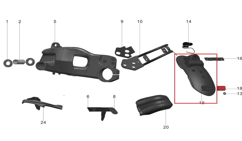 REGAL RAPTOR Pılder 125 Arka Çamurluk