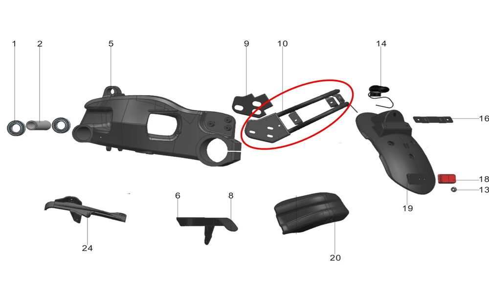 REGAL RAPTOR Pılder 125 Arka Çamurluk Demiri