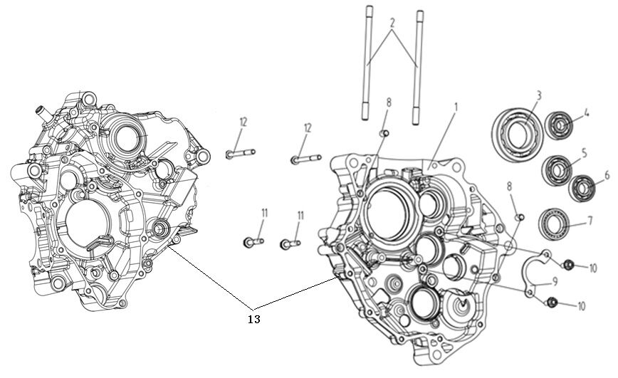 VOGE R125 MOTOR BLOĞU SAĞ