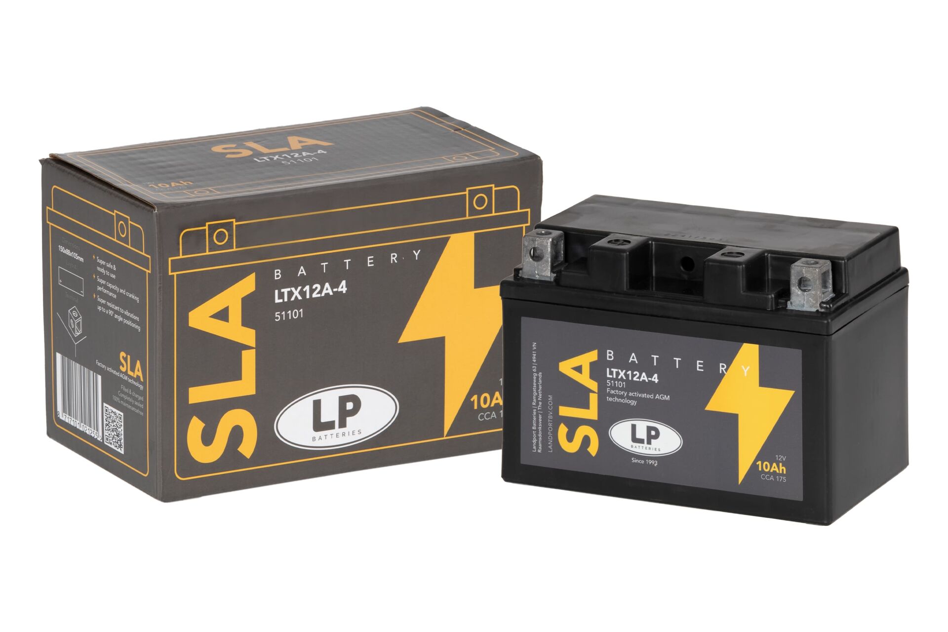 SYM JOYMAX 250İ SLA AKÜ (MB LTX12A-4) / 10 A / KG: 3,29 / L:150 / W:88 / H:105 CCA: 175