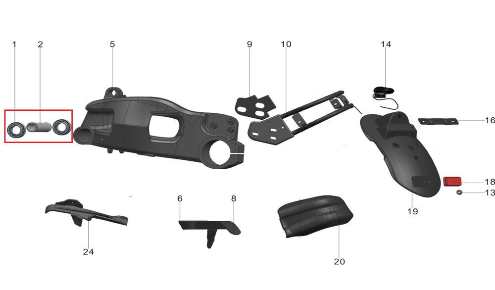REGAL RAPTOR Pılder 125 Arka Maşa Saplaması Ön