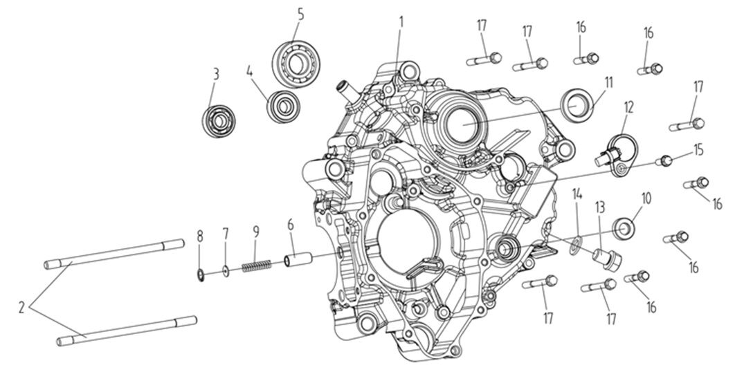 VOGE R125 MOTOR BLOĞU SOL
