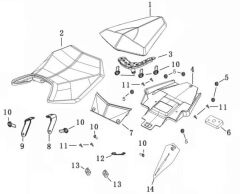 YUKİ GP-2 TARO 125 R KOLTUK MİNDERİ SOL BRAKET DEMİRİ