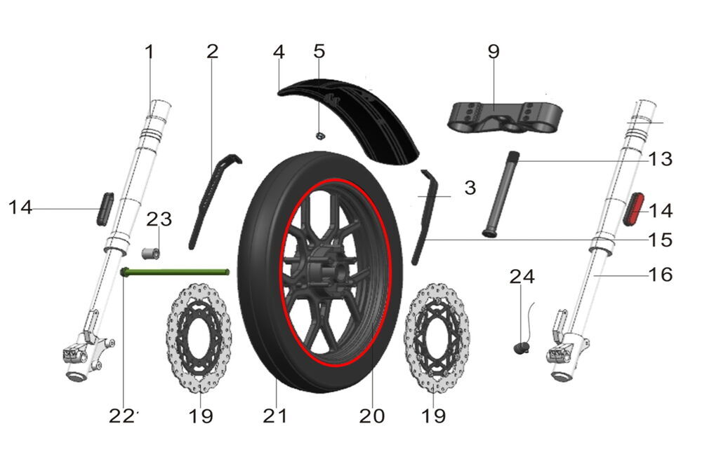 REGAL RAPTOR Pılder 125 Ön Jant