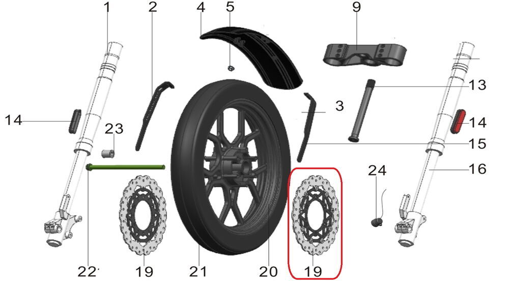 REGAL RAPTOR Pılder 125 Ön Disk Sağ
