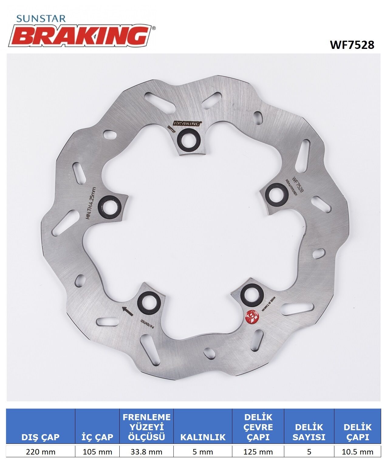 Yamaha YZF R1M 1000 YAMAHA YZF R1 / M ARKA DALGALI FREN DİSKİ