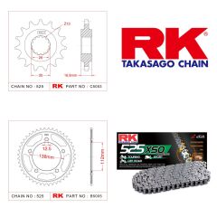 Rk Zincir Dişli Set Cb 650 F 14-16 X-ringli Set