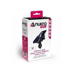 Nukrotech SF Wireless Şarjlı Motosiklet Telefon Tutucu