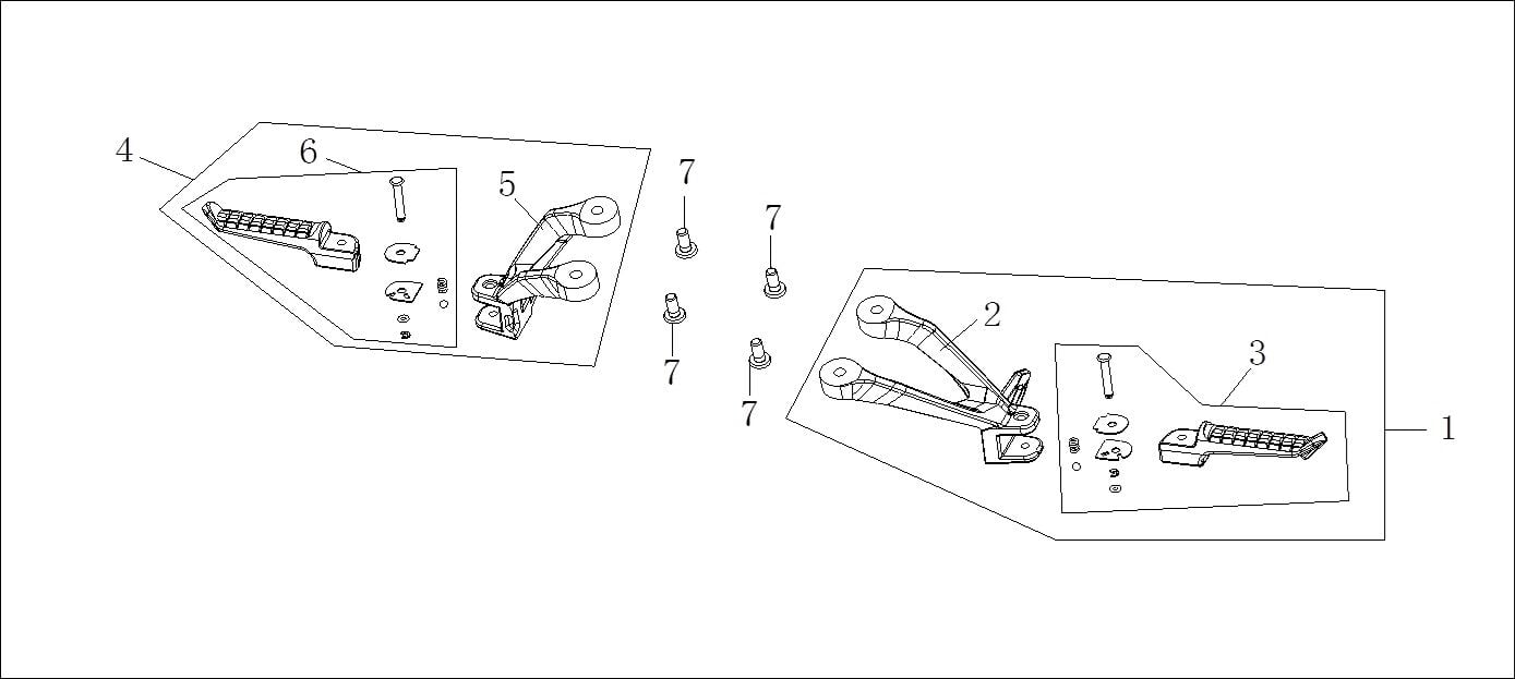 VOGE R125 YOLCU BASAMAK SAĞ