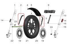REGAL RAPTOR Pılder 125 Ön Çamurluk Bağlantı Sacı Takım