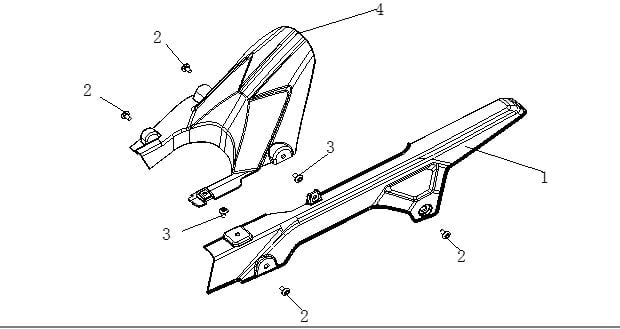 VOGE R125 ARKA İÇ ÇAMURLUK