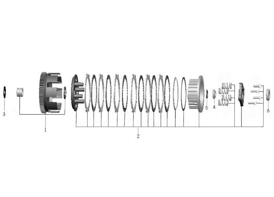 REGAL RAPTOR Daytona 125 Debriyaj Baskı Balata Set Komple