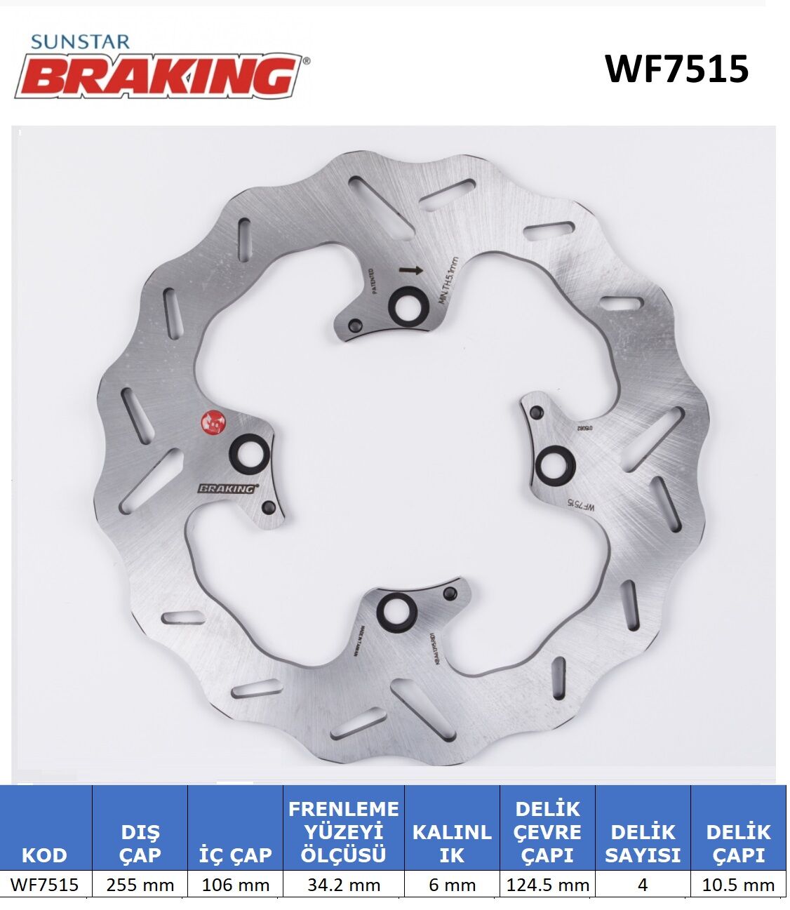 TRIUMPH TIGER XR / X / T 800 DALGALI FREN DİSKİ