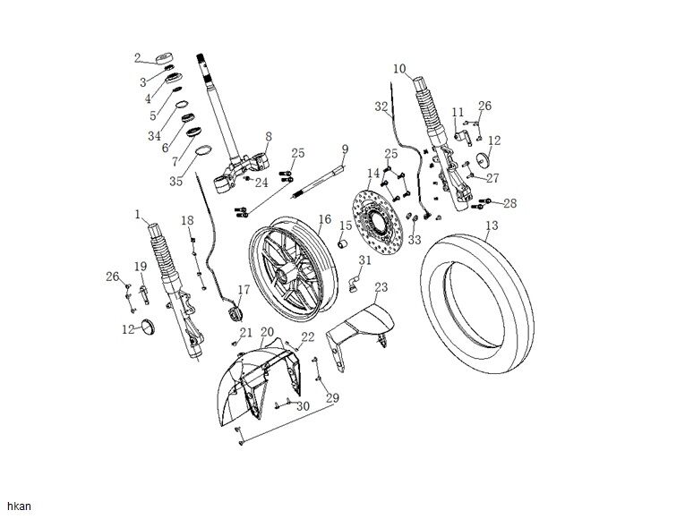 YUKİ DEFENDER 125 ÖN JANT