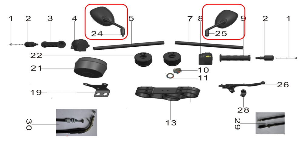 REGAL RAPTOR Pılder 125 Ayna Takım