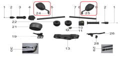 REGAL RAPTOR Pılder 125 Ayna Takım