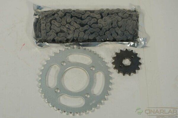AGK- CG 125 ZİNCİR ÖN ve ARKA DİŞLİ SETİ (428- 104L)- (38T-15T) CTVR