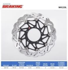 Honda Cross Runner 800 HONDA VFR 800 X CROSSRUNNER DALGALI ÖN PERFORMANS FREN DİSKİ (SOL)