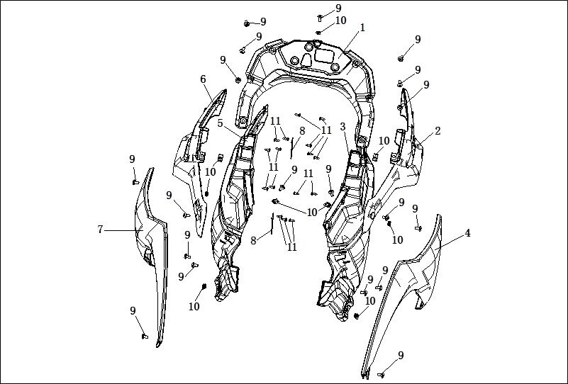VOGE RALLY 300 DIŞ DİZLİK SOL MAVİ
