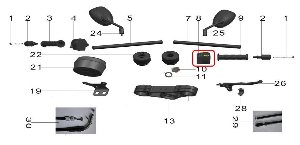 REGAL RAPTOR Pılder 125 Kumanda Paneli Sol Komple