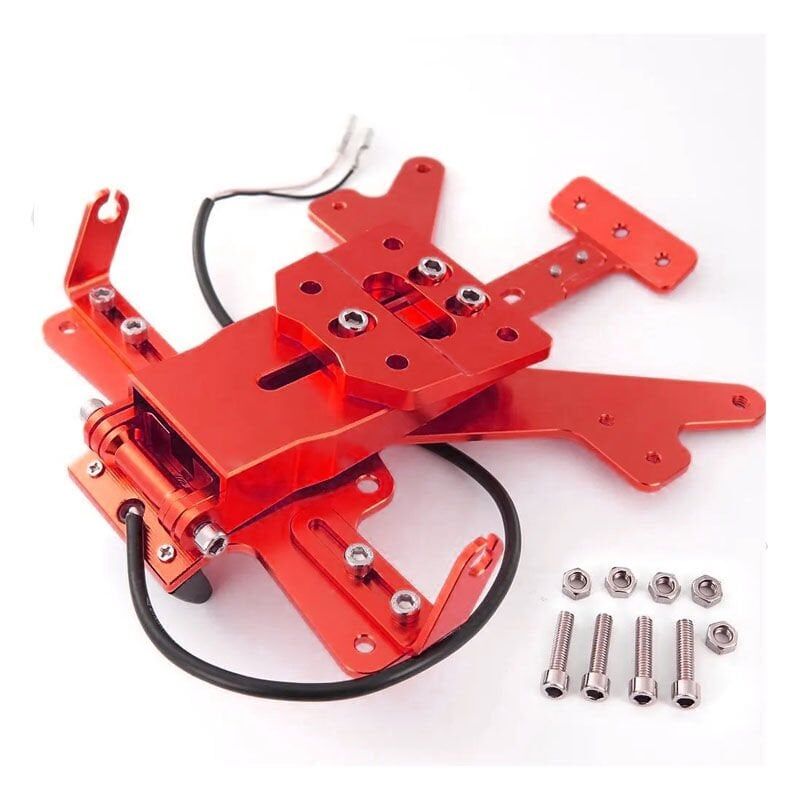 KAWASAKİ Z800 UYUMLU IŞIKLI KATLANIR PLAKA KIRMIZI